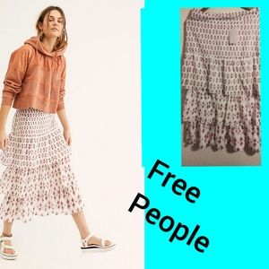 Free people Macadamia Combo Maxi Skirt
